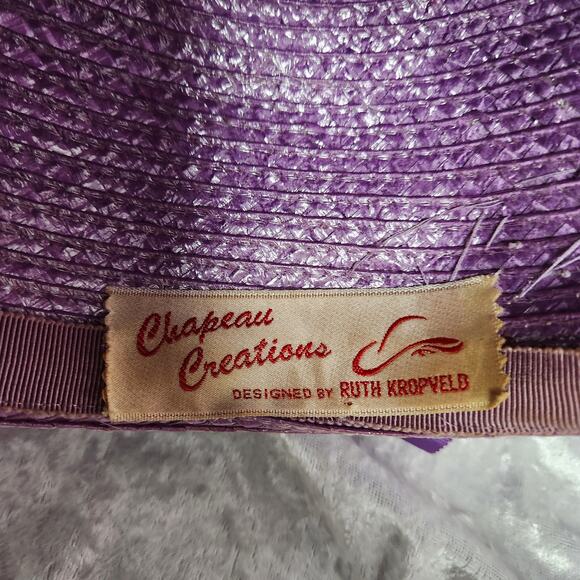 Chapeau Creations by Ruth Kropveld Purple Womens Couture Hat main image 6